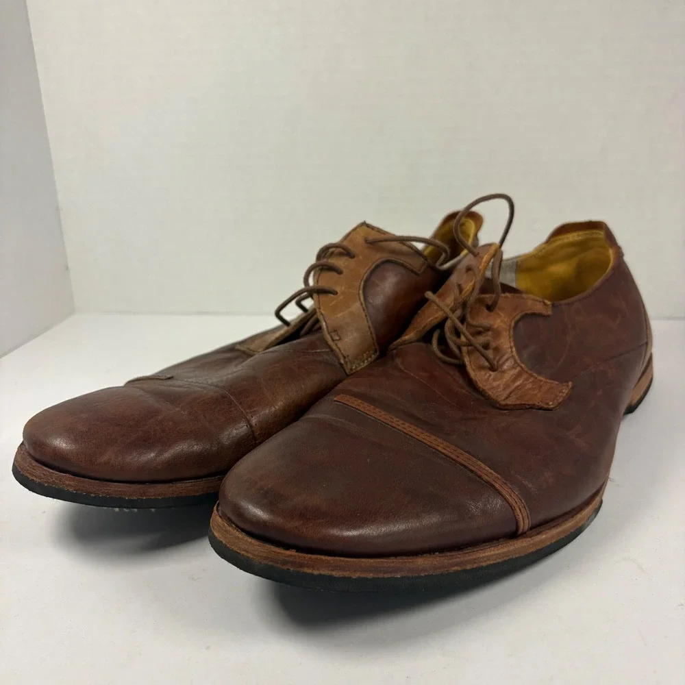 Timberland Boot Company Oxford Mens 11 Brown Leather Cap Toe Lace Up Dress Shoes